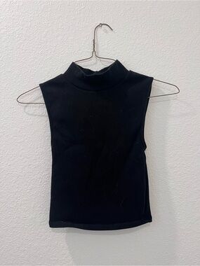 Zara Black Sleeveless Mock Neck Camisole